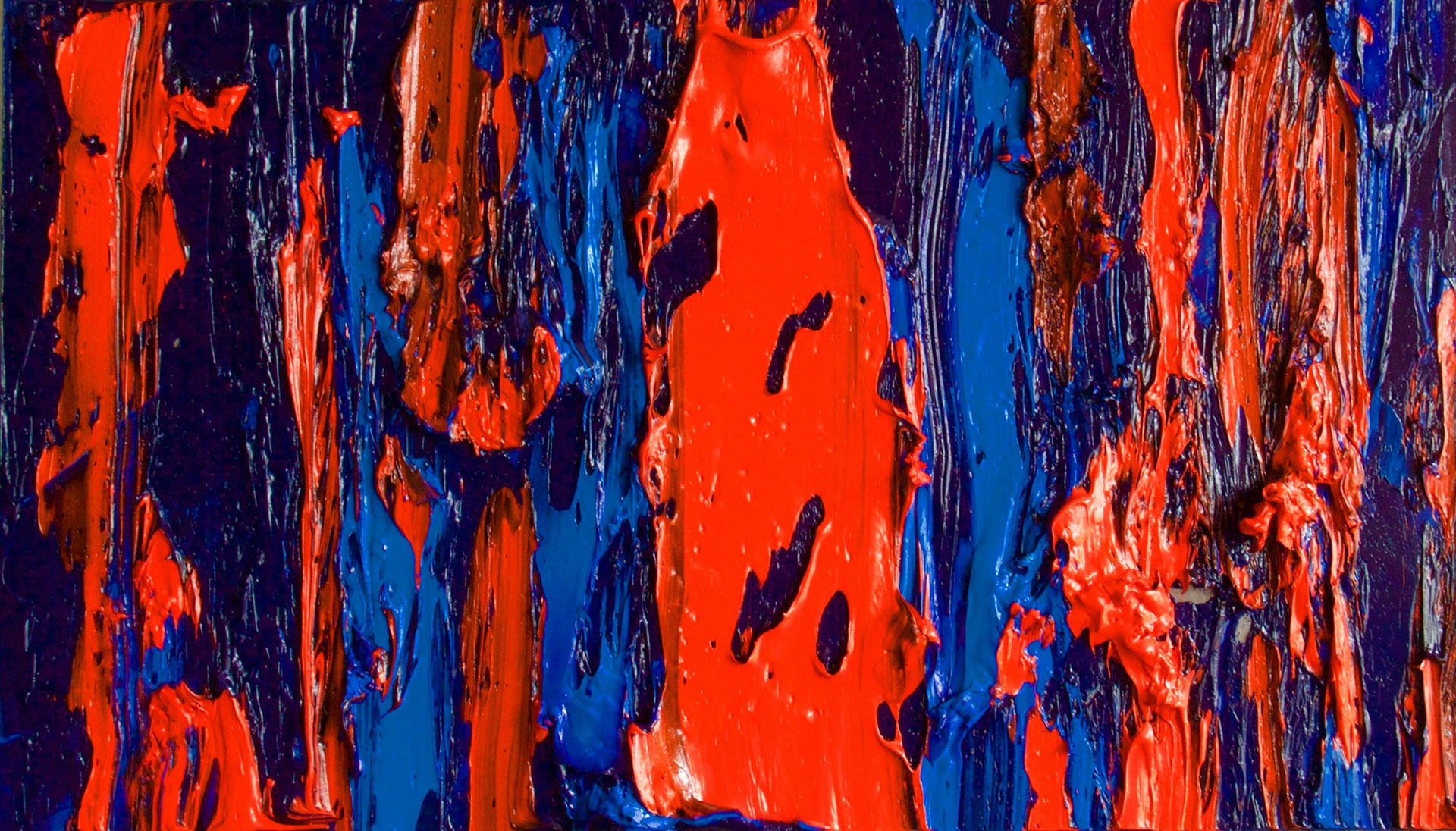 Inside the volcano, oil on board