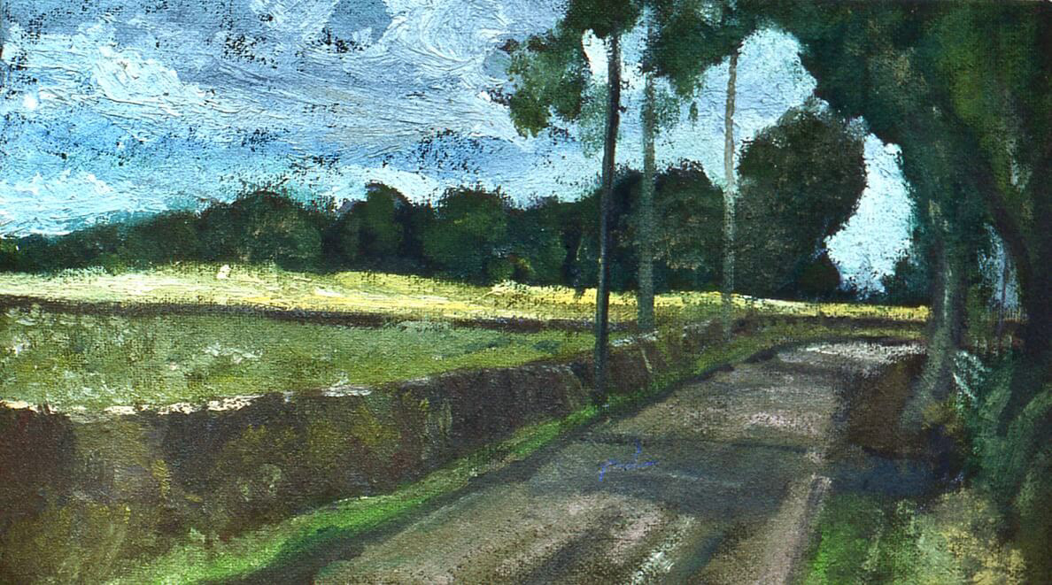 Warkworth, oil on board