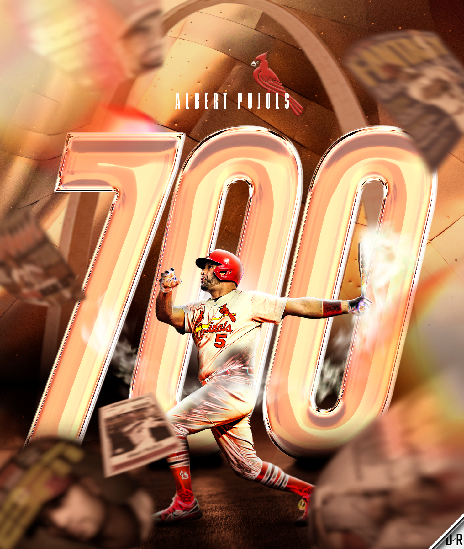 Albert Pujols joins the 700 home run club.
