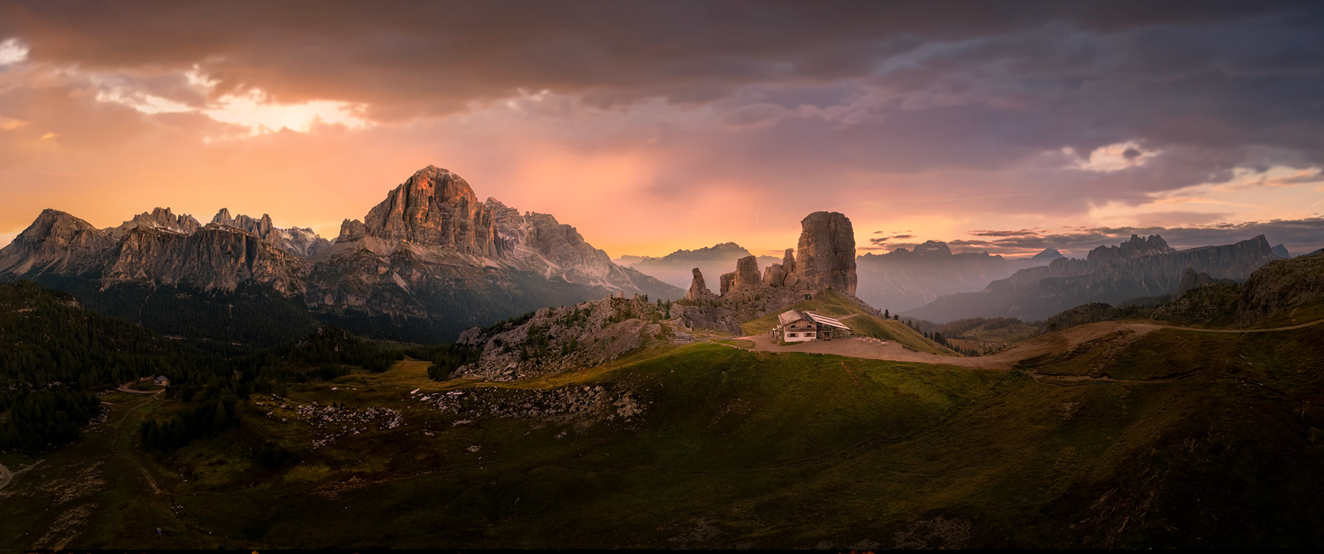 Morning in the Dolomites