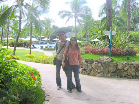 Lush gardens at the Shangri-la