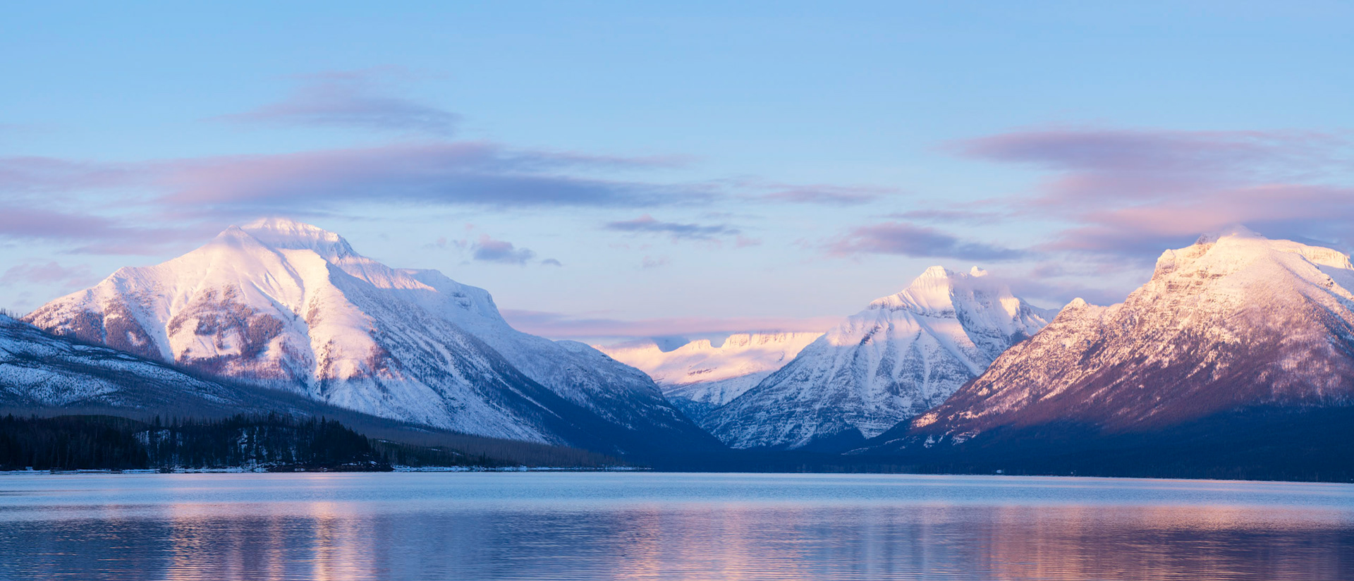 Lake McDonald Winter Sunset