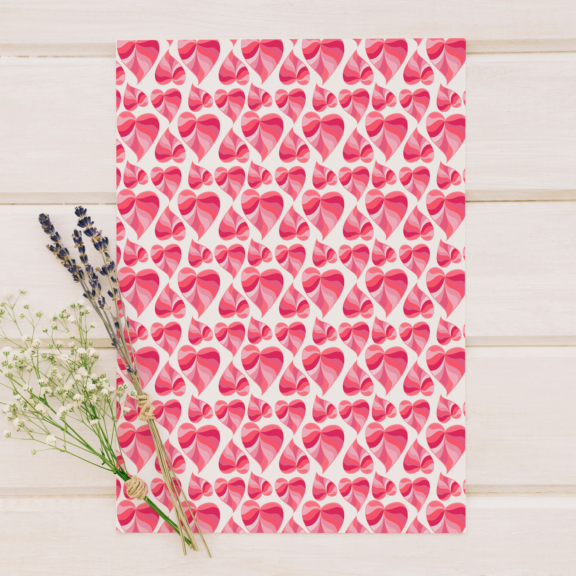 Pink Swirl Heart - DVA1216PK-14