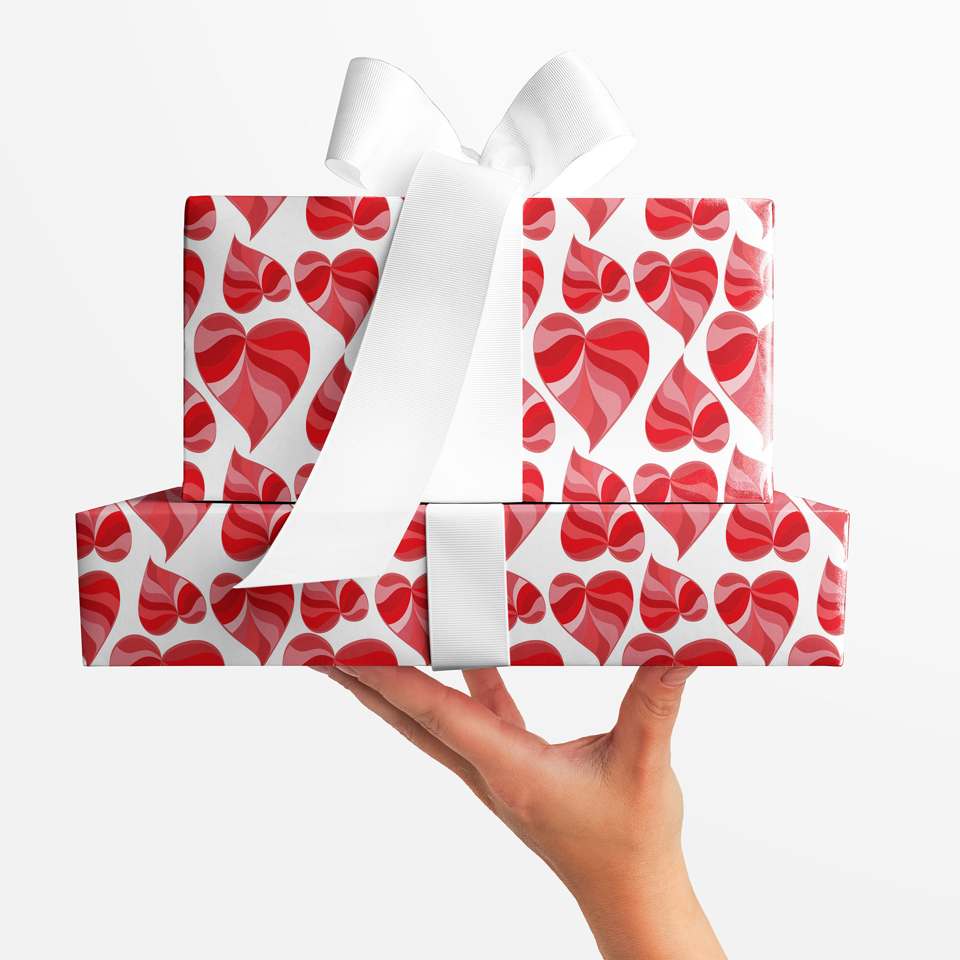 Red Swirl Heart - DVA1216R-14