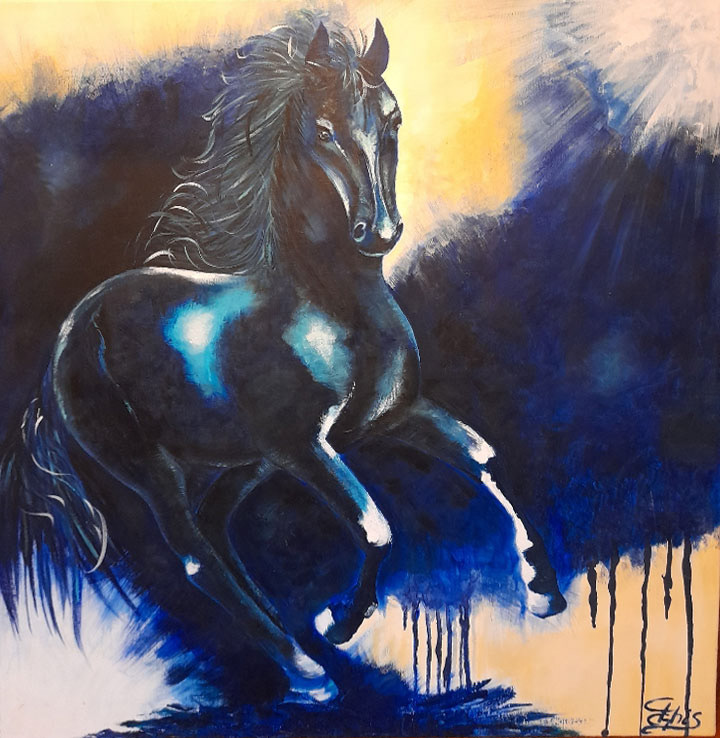 THEVENET Ghislaine . 80x80 . 150€