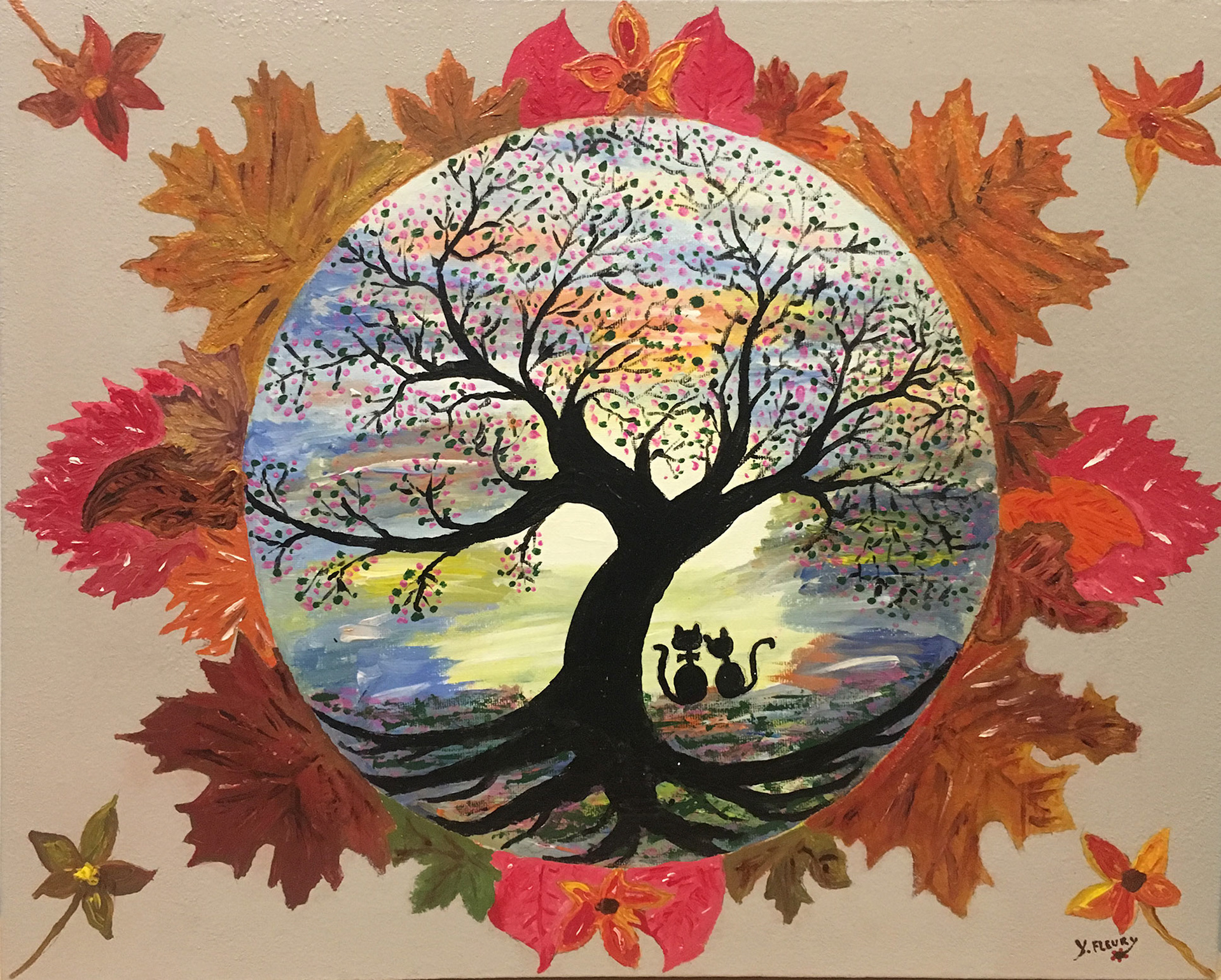 - VENDU - FLEURY YVES . 50x40 . 35€