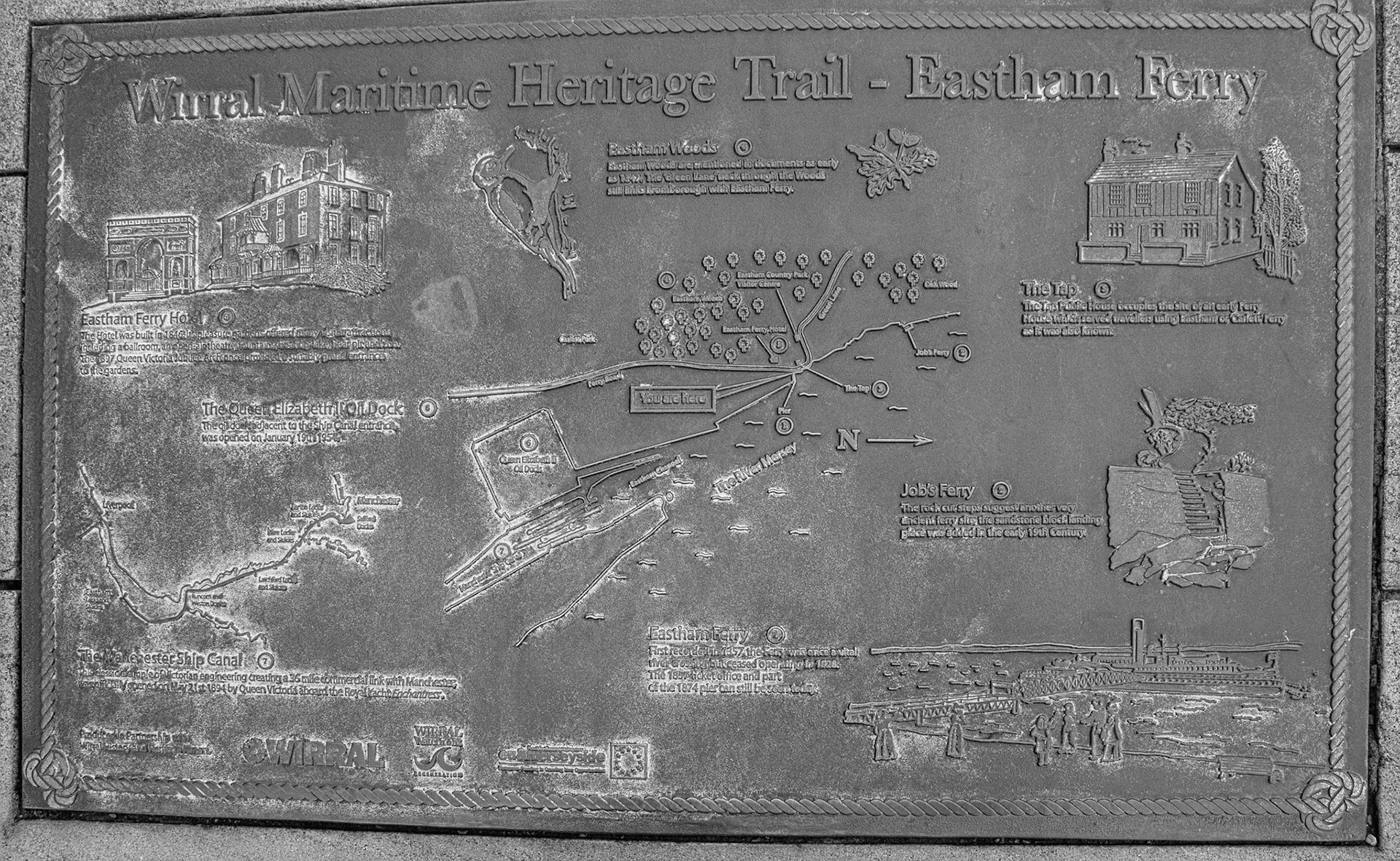 Wirral Heritage Plaque on Pier