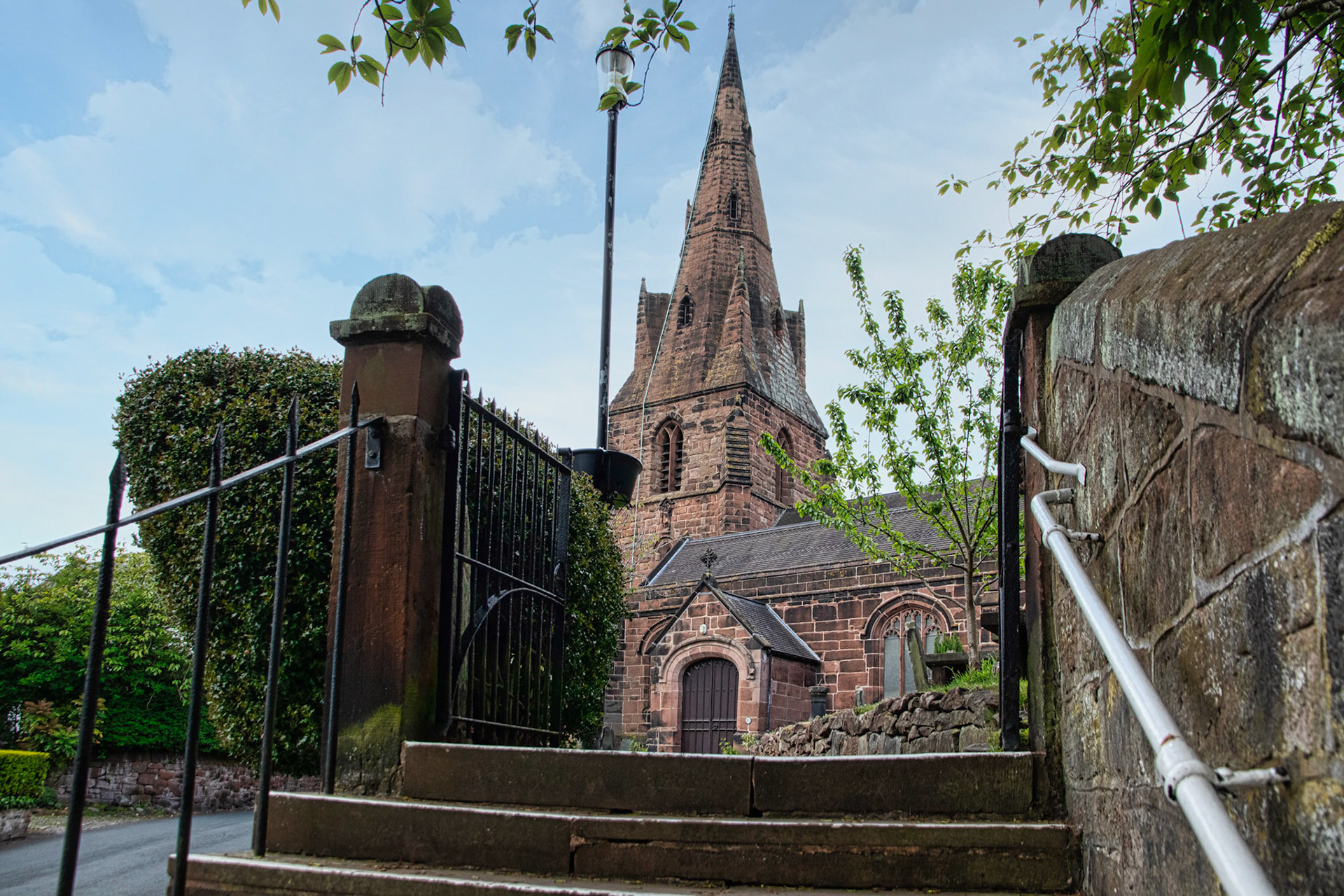 Up the steps to St Mary's