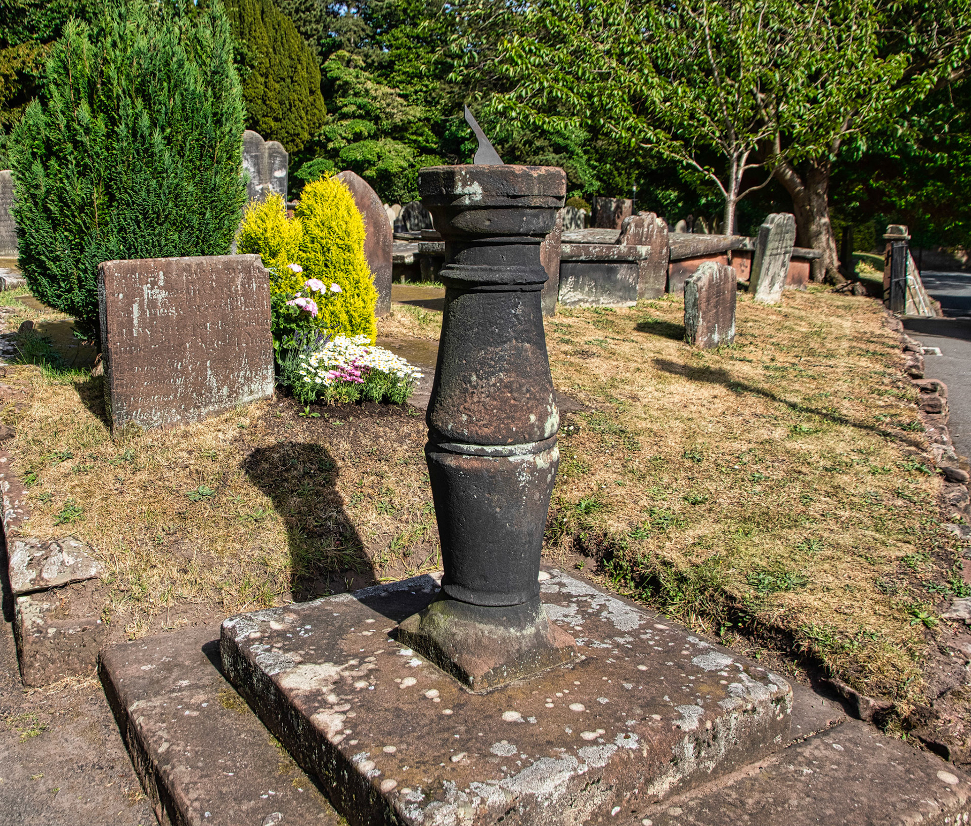 Sundial in the Churchyard, which is circa 1798 and registered as Grade II Listed.