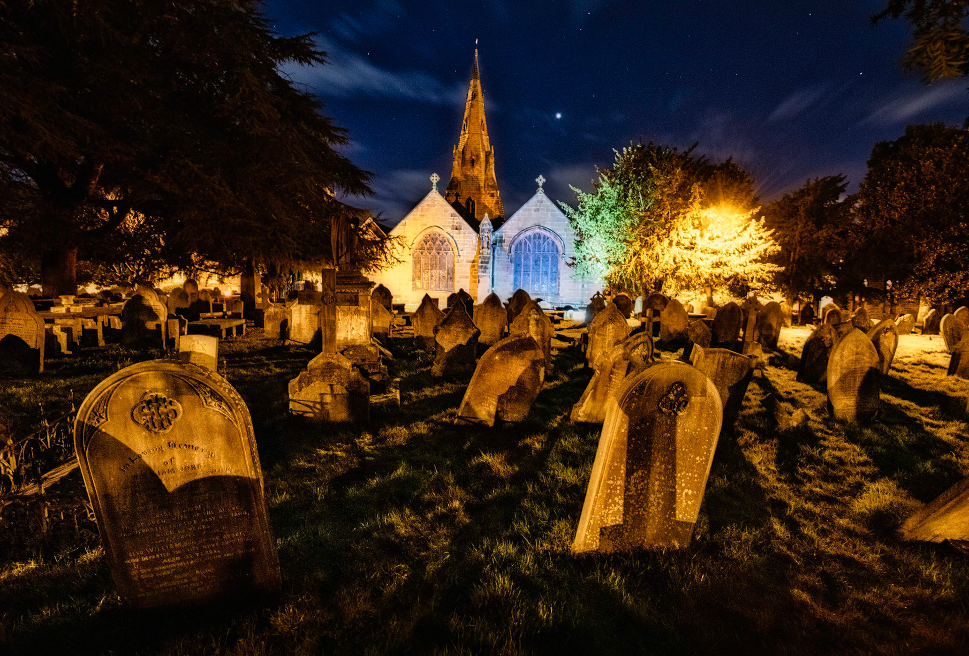 St Marys at night