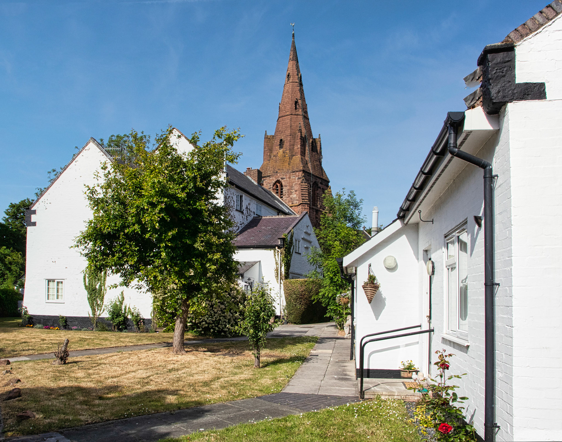 View of the church from Hall Farm