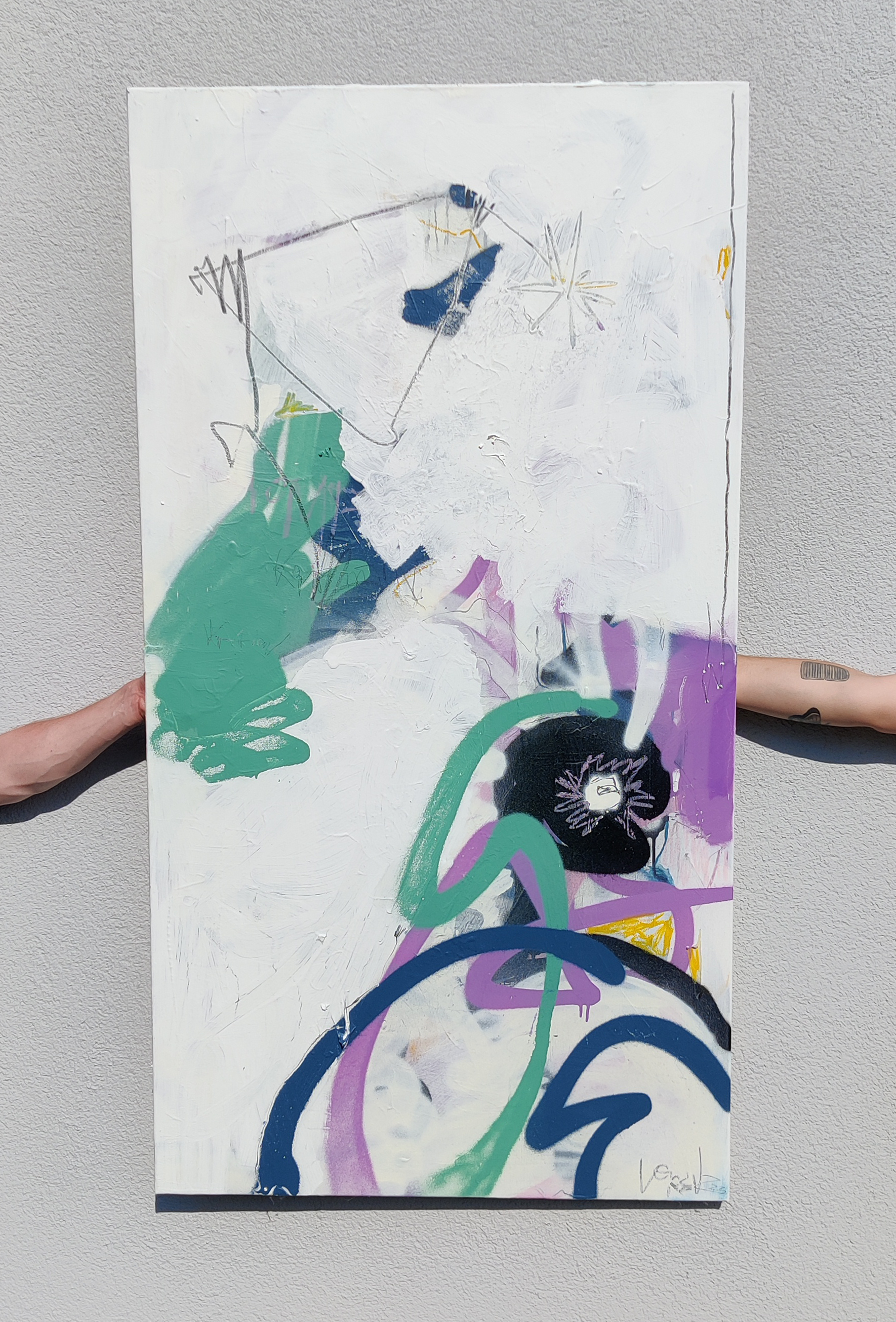 "MUSIK IN MEINEN OHREN" 2023 80cmx150 690€