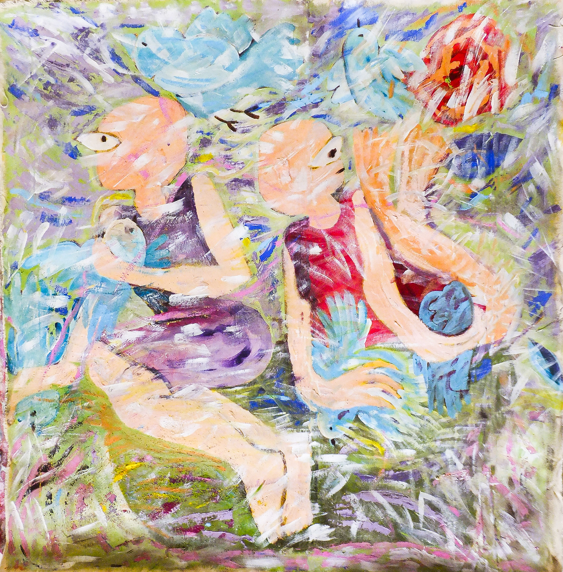Metals in a Vineyard. Acrylic on canvas. Damascus, 2015.
