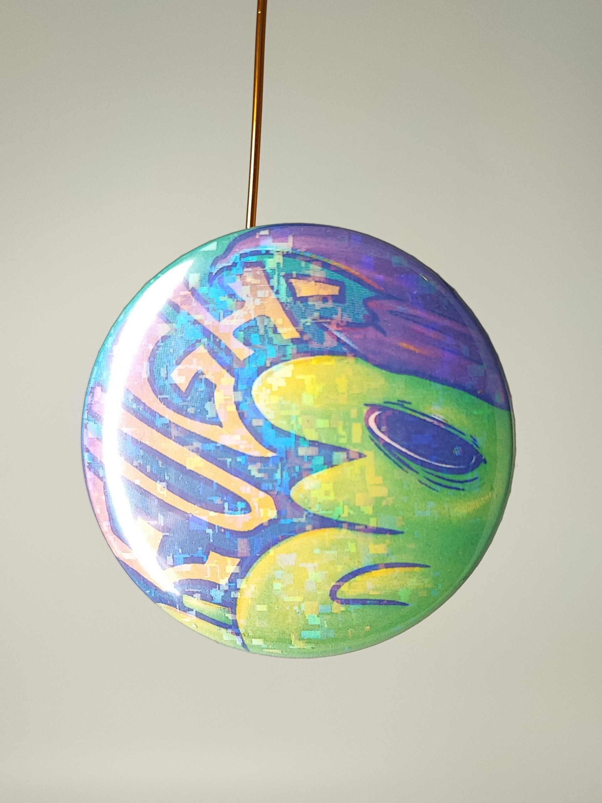 glitter button