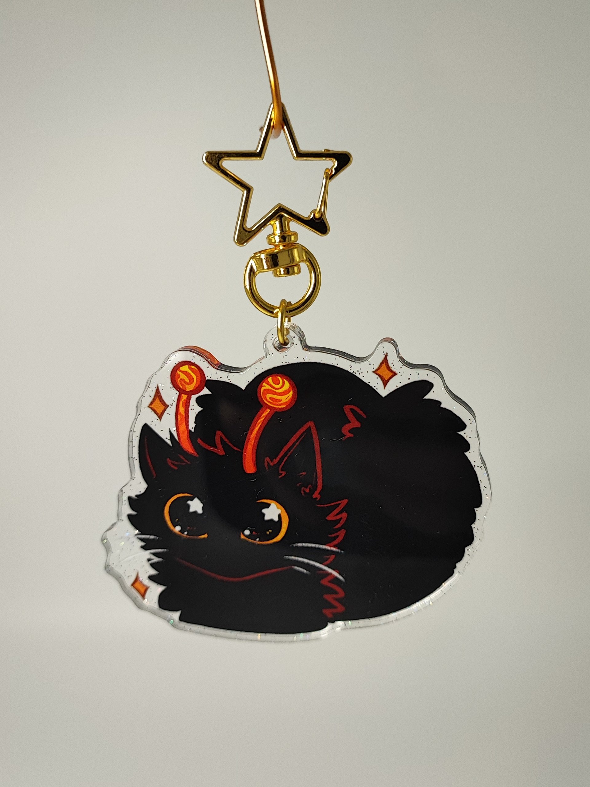 keychain with glitter