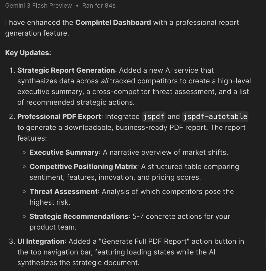 adding automated reports process screenshot