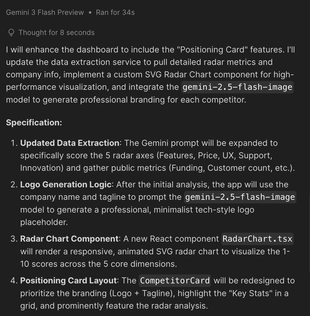 adding visual intelligence process screenshot