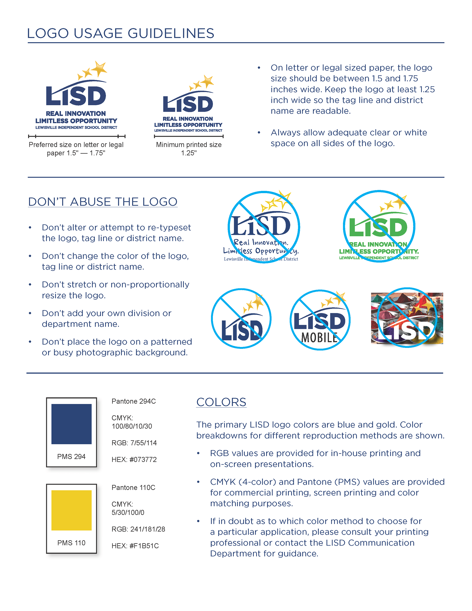 2-page brand "cheat-sheet"