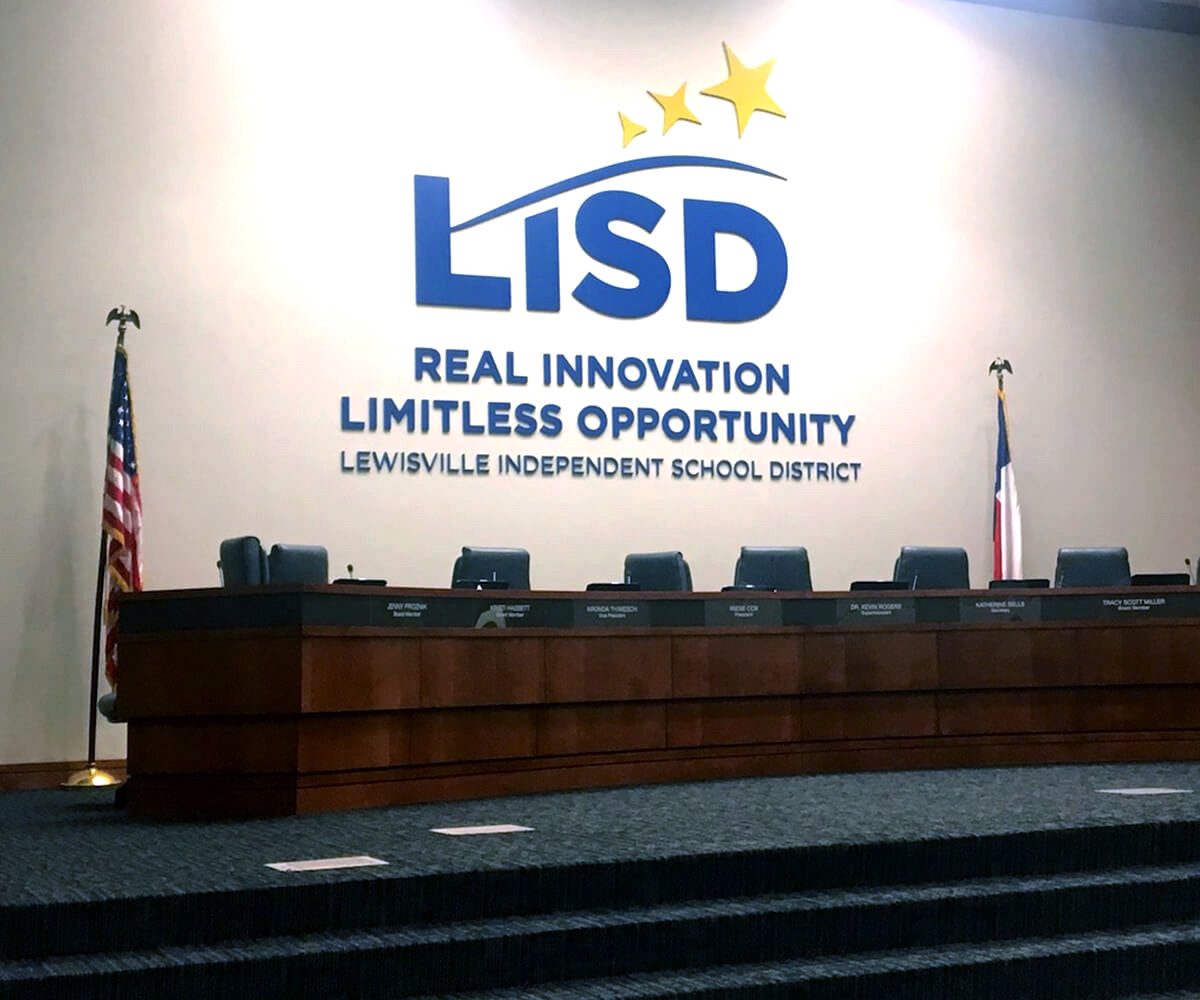 Logo in use in LISD boardroom