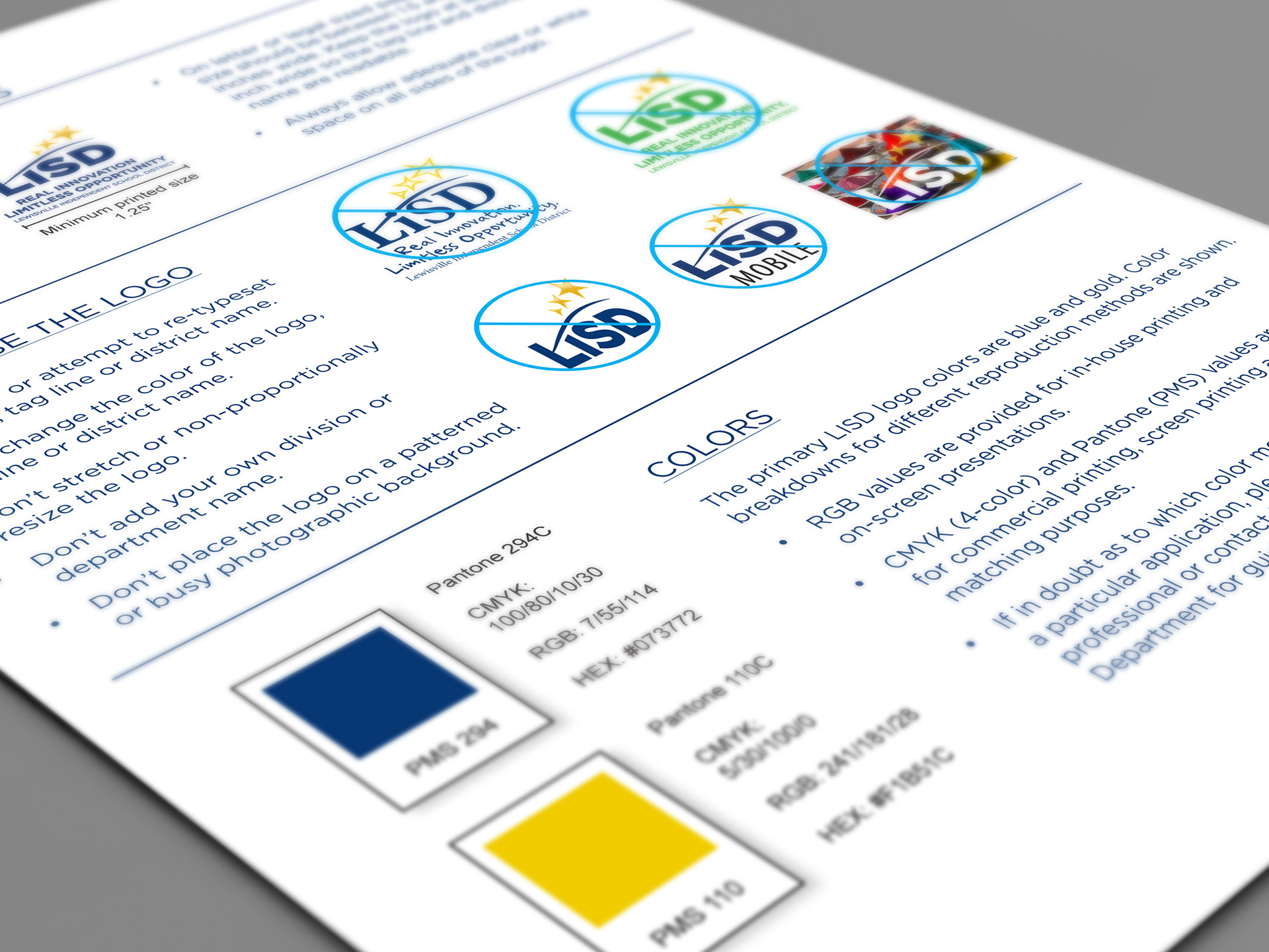experpt from LISD Style Guide