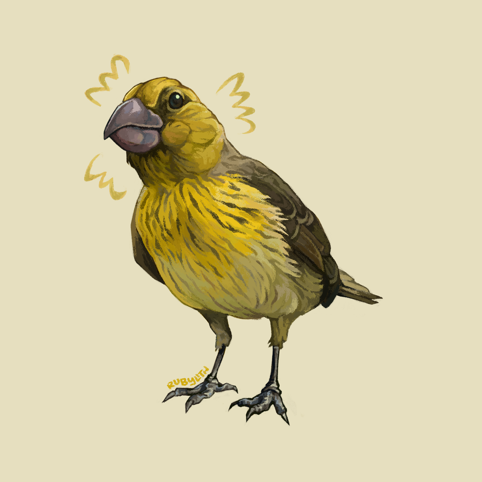 The Laysan finch (Telespiza cantans) is a finch-billed Hawaiian honeycreeper, found on the northwestern islands. Like many Honeycreepers, their population is highly endangered by a combination of avian malaria, and invasive species. At one point there were fewer than 100 left in the wild, though that number has increased with conservation efforts and the population is more stable now than it once was. 