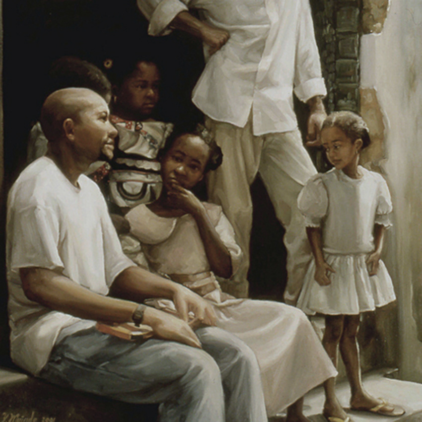 In the Middle, Oil on Canvas 2003 24x24 SOLD