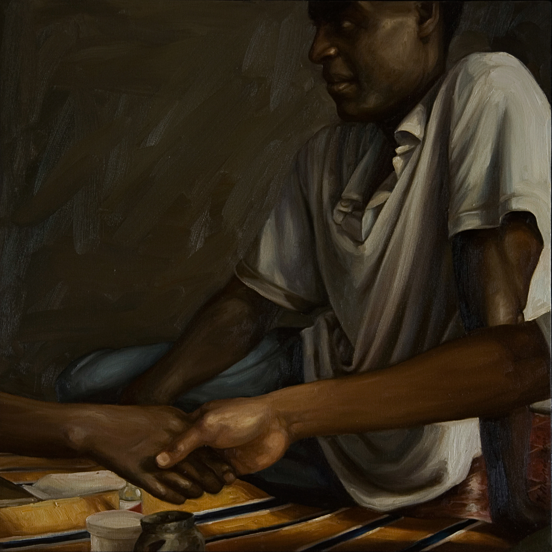 Gabriel, Oil on Canvas, 24x24 SOLD