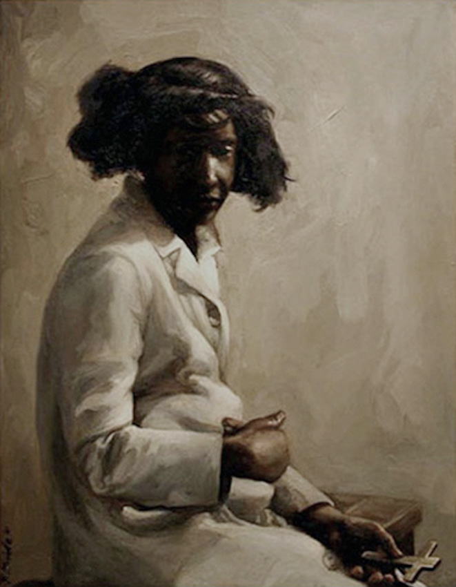 Claire, Oil on Canvas 30X24 2002 SOLD