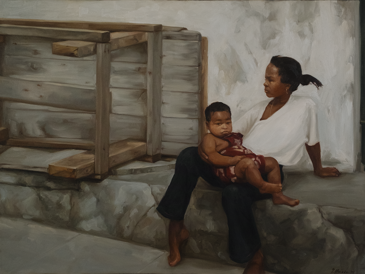 Little lay, Oil on canvas, 36x48 2000