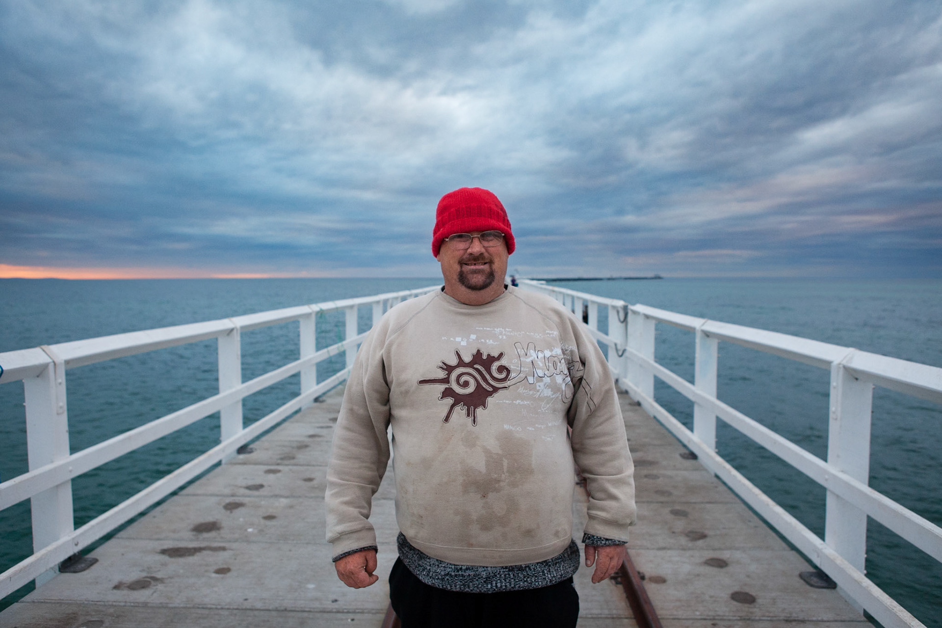 Russell the fisherman, Busselton jetty, 2012