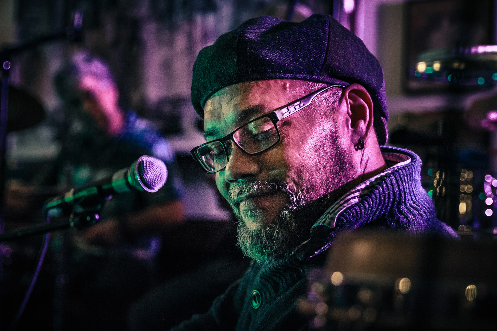 2016-03 UK - London 0648: The great Felix 'Lix' Ruiz during The RumBand's live video recording performance at The Prince of Wales Pub