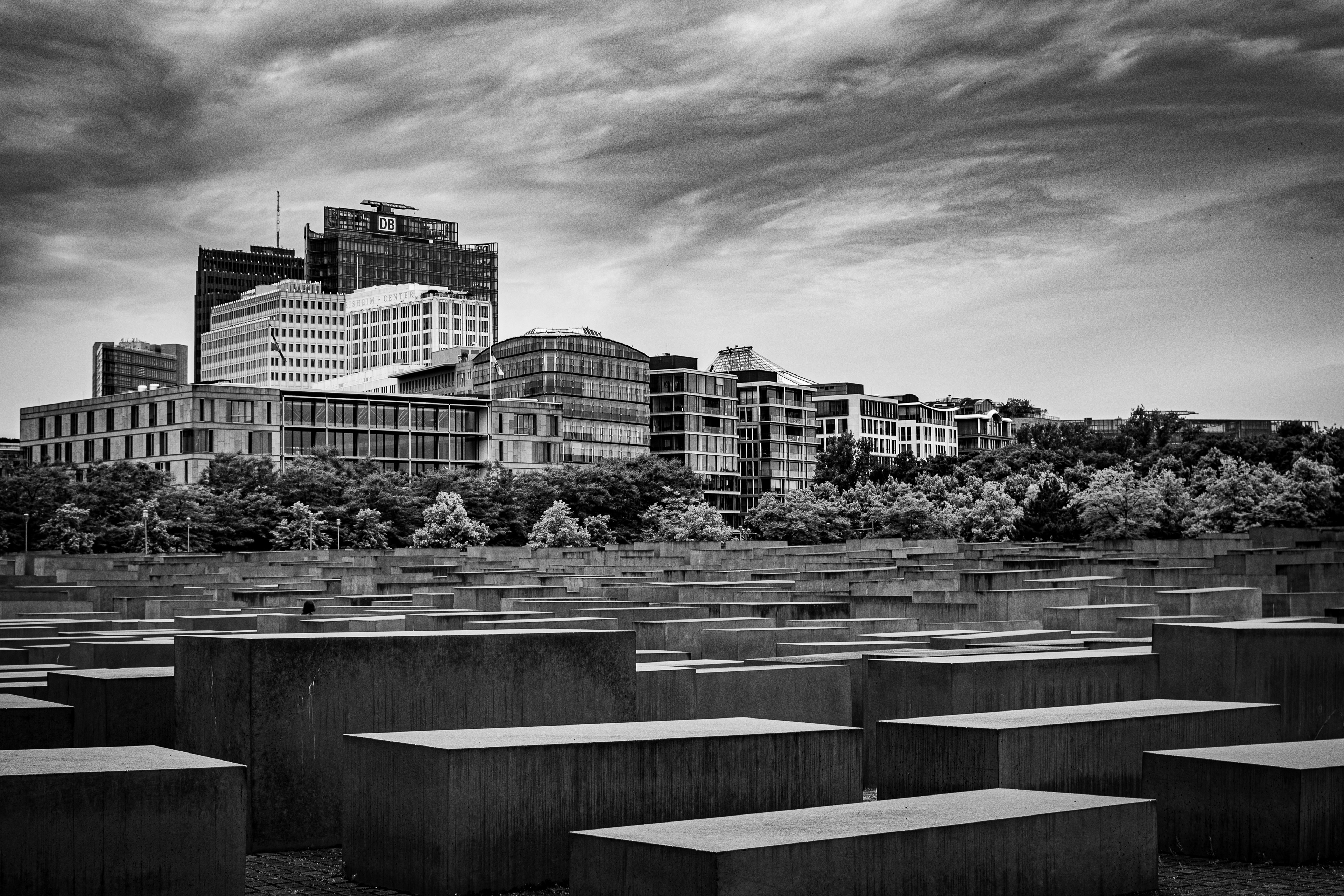 dramatic view - Memorial to the Murdered Jews of Europe