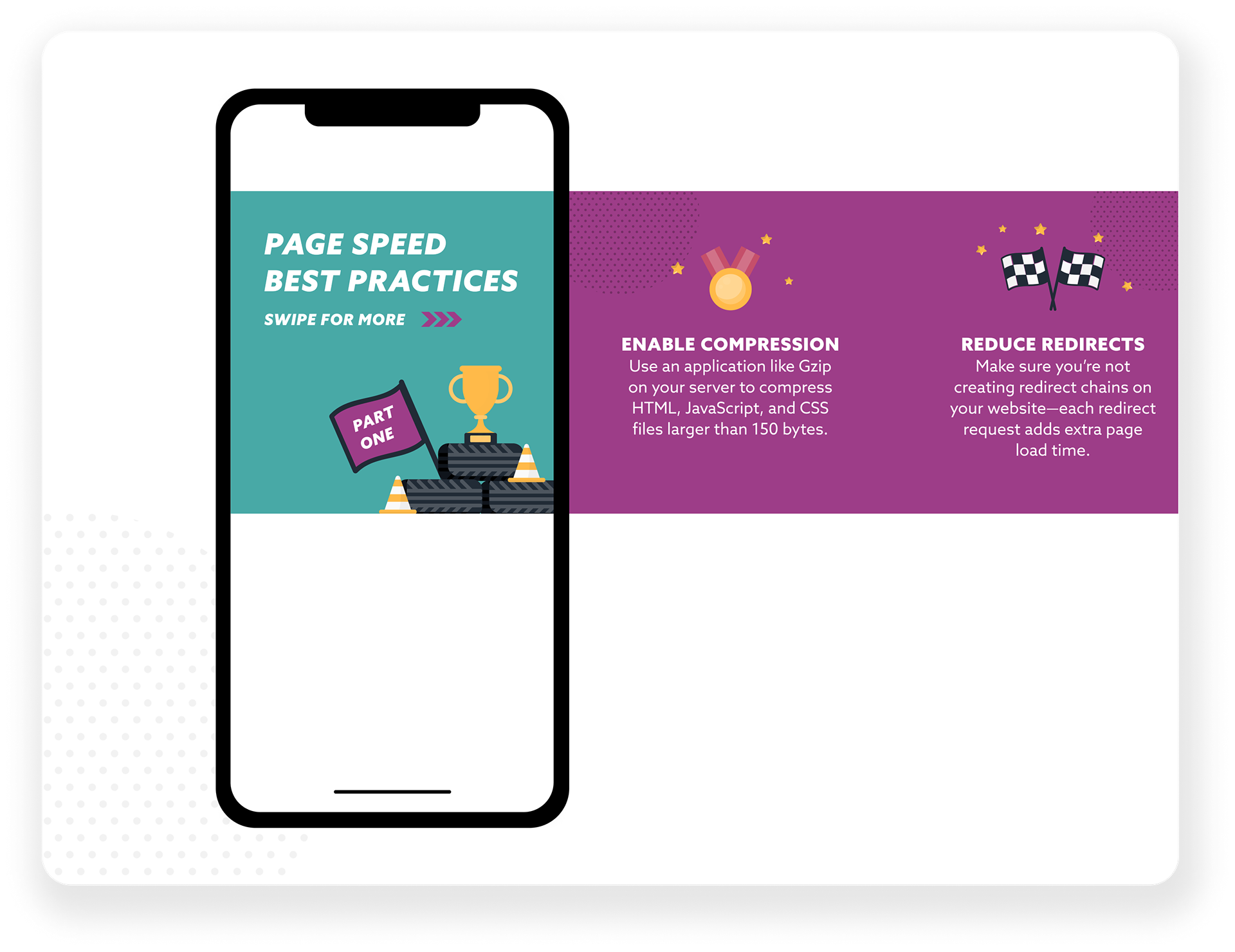 Instagram swipe series on page speed