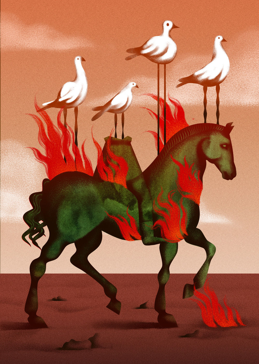 Illustration for an article about freedom in poetry