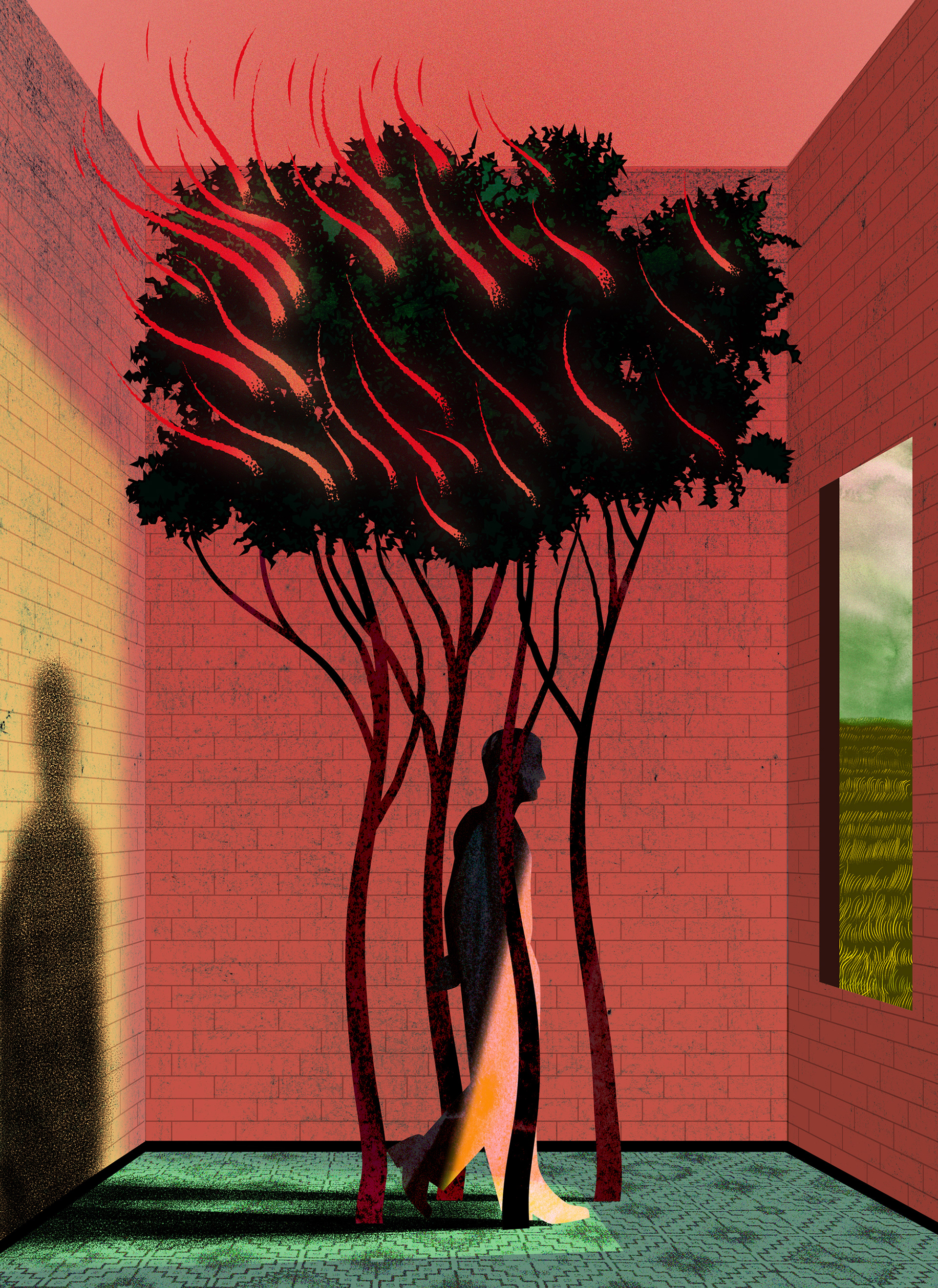 Illustration for an article about anxiety.