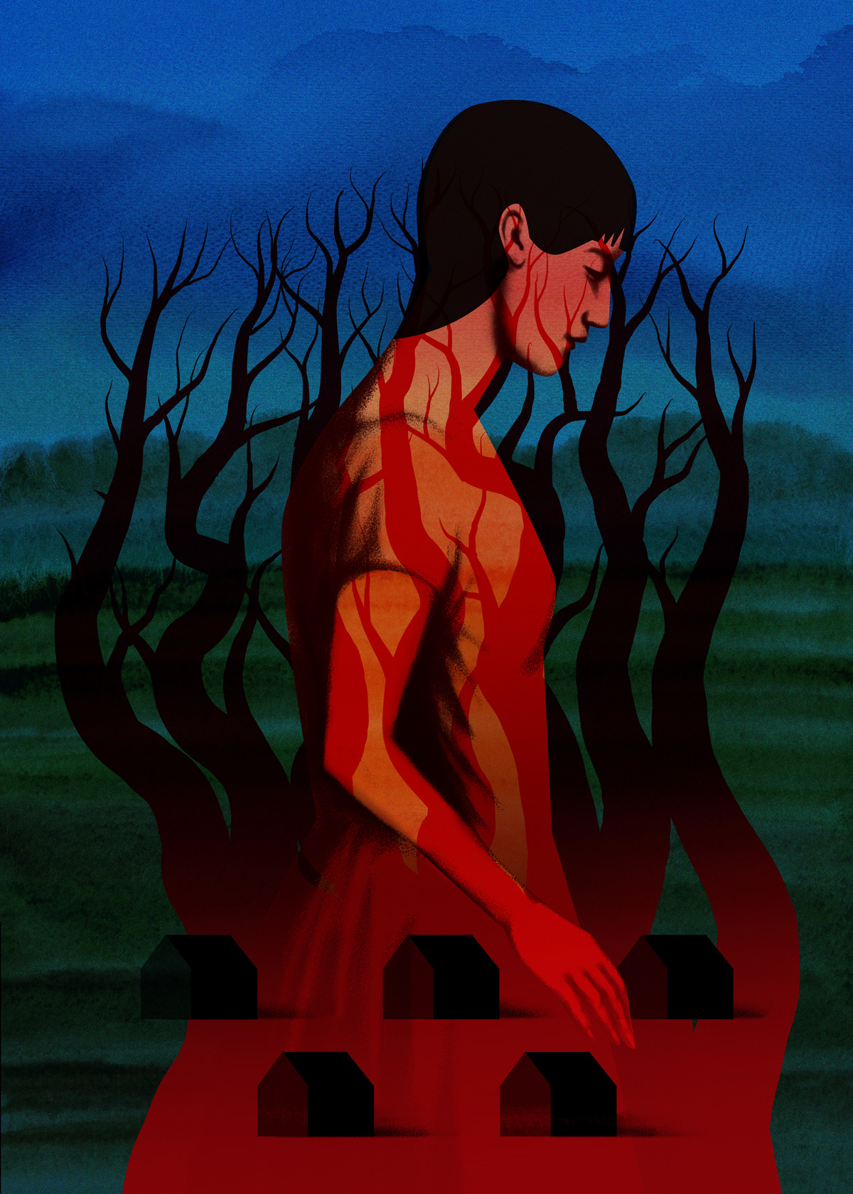 "If you are cut in half". Book cover
