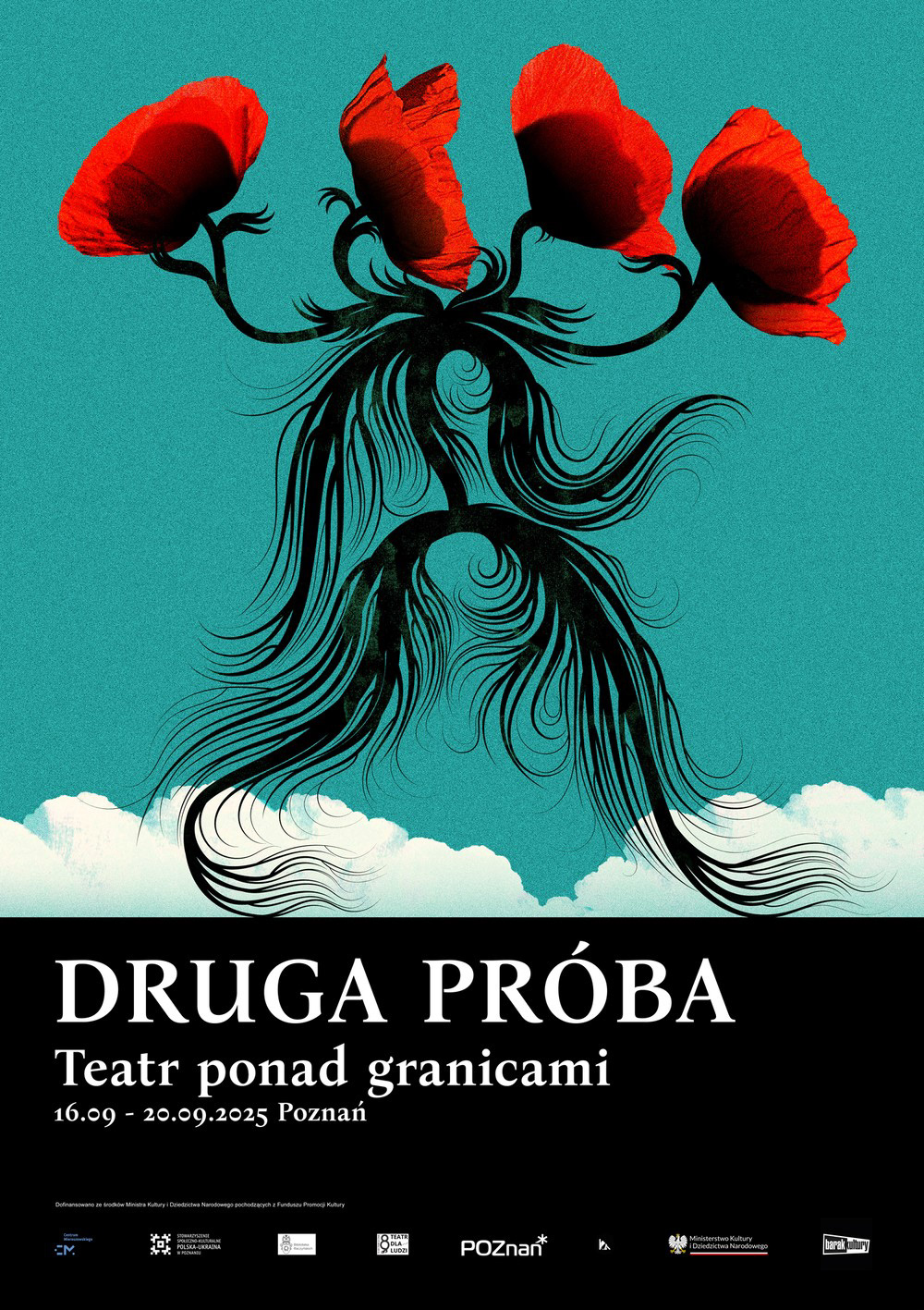 Poster for an emigration theater festiwal.