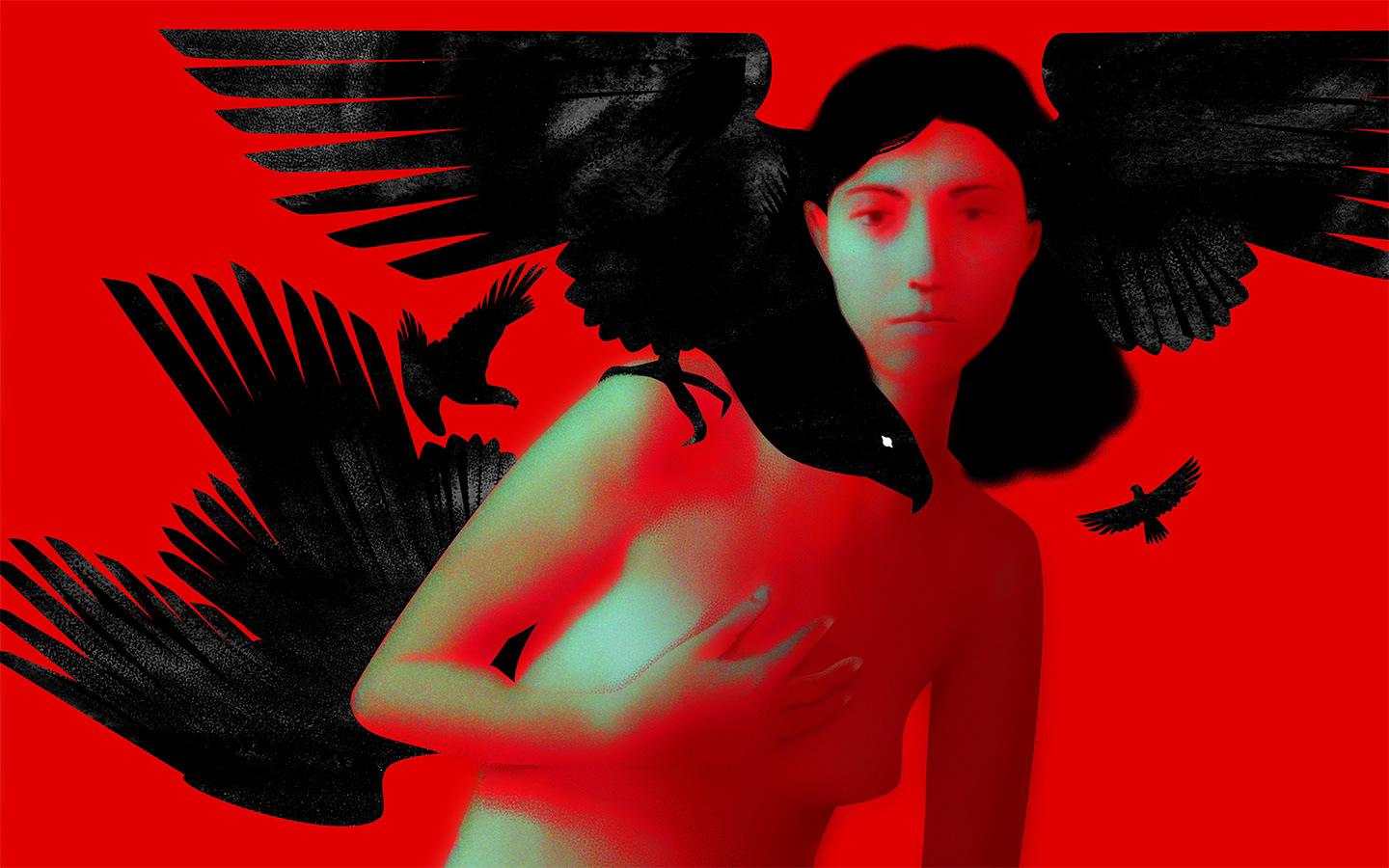 Illustration about violence against women in Nazi-occupied Warsaw for Wysokie Obcasy Magazine