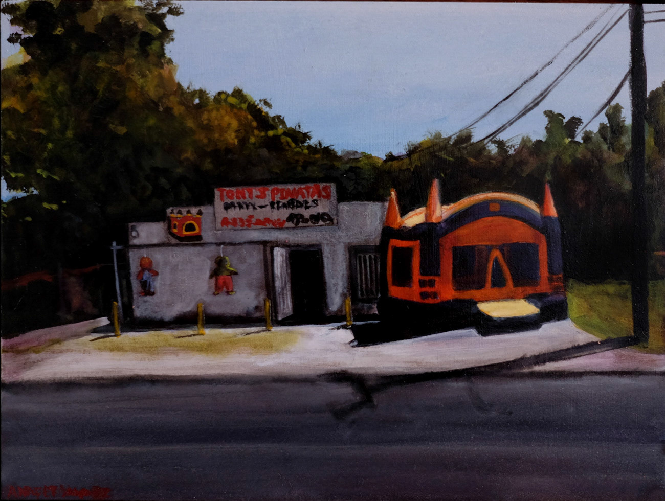 "Tony's Piñatas" (2017) Oil on Panel, 12 x 9 inches