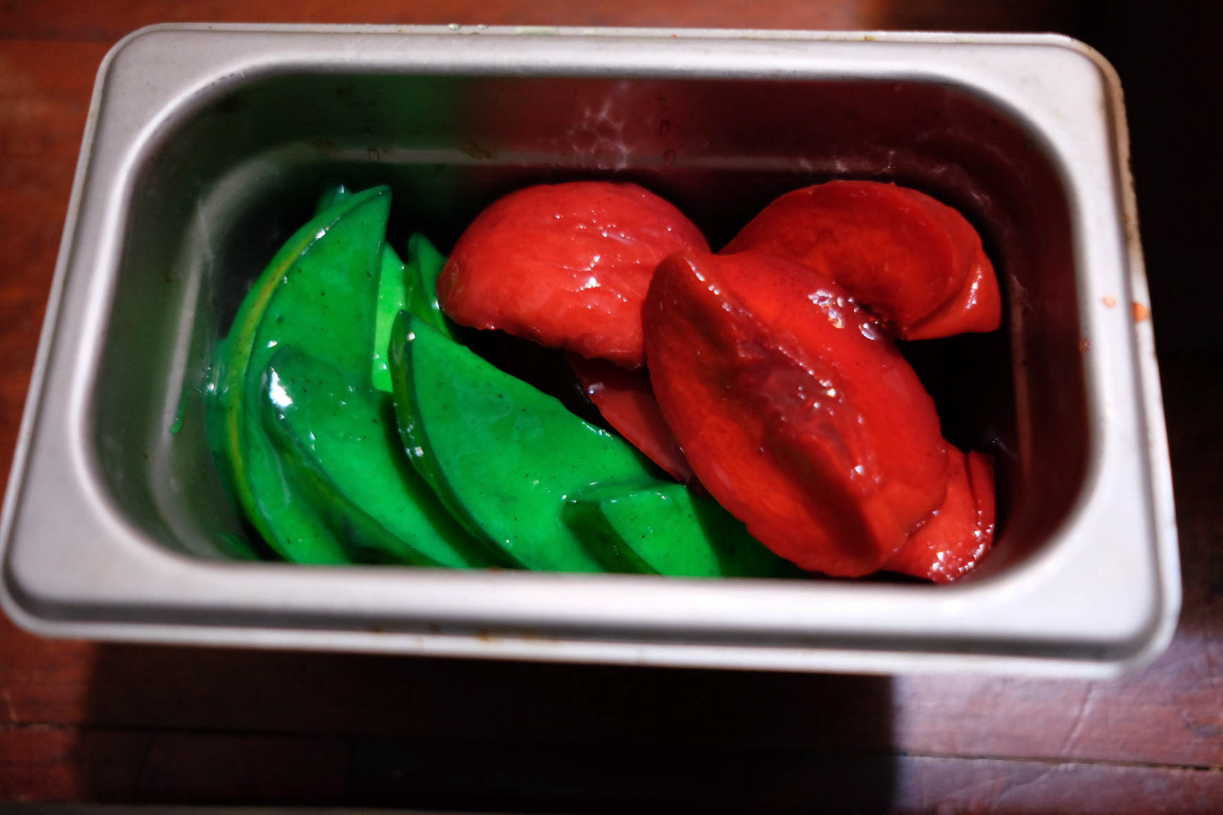 Pickled apples peaches