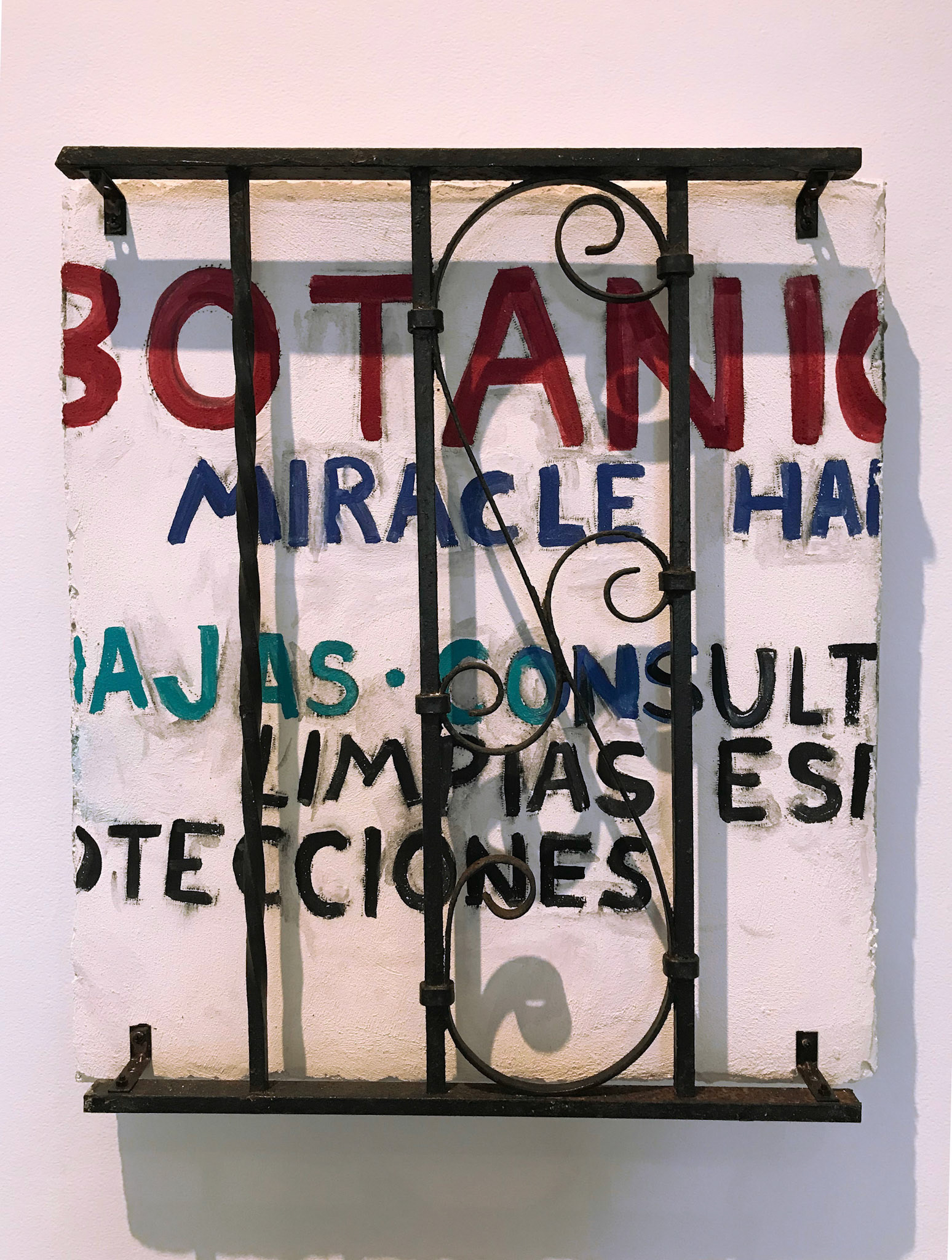 "Botanica" (2018) Fresco & Found Object 18 x 24 inches