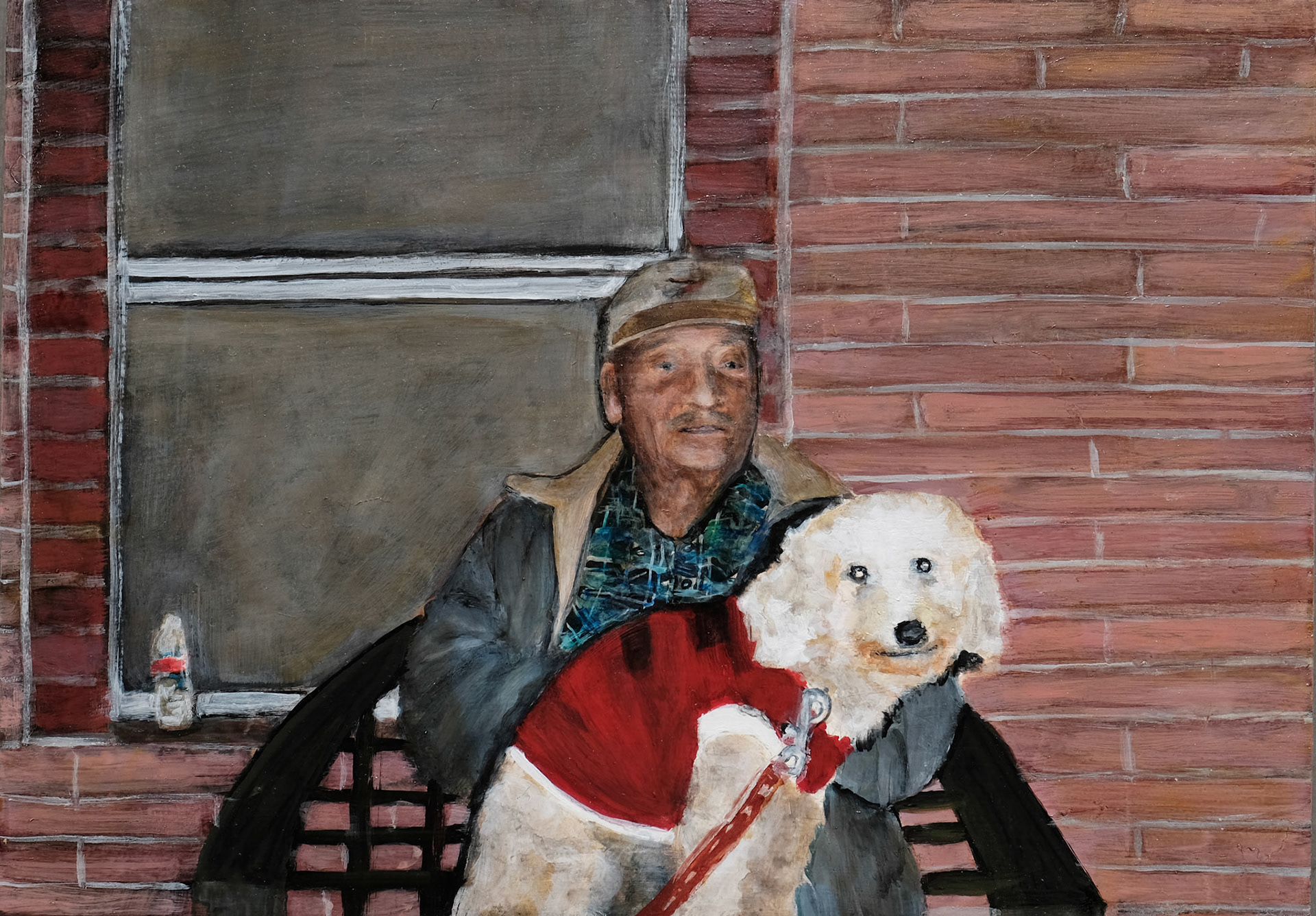 “Grandpa & Zoomer”, 2019, oil on panel, 10 x 14 inches