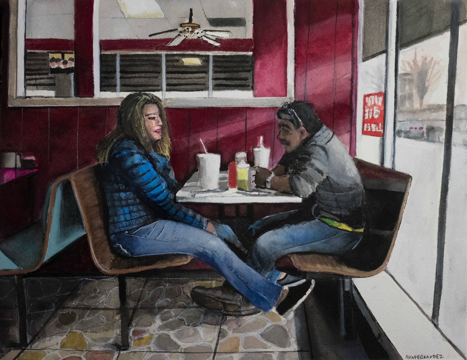 "La Gardenia" (2017) Watercolor & Gouache on paper, 12 x 9 inches