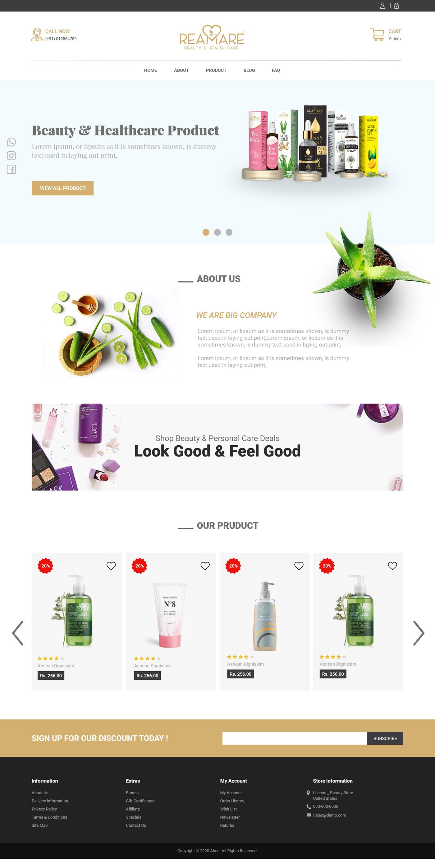 Healthcare Product Layout