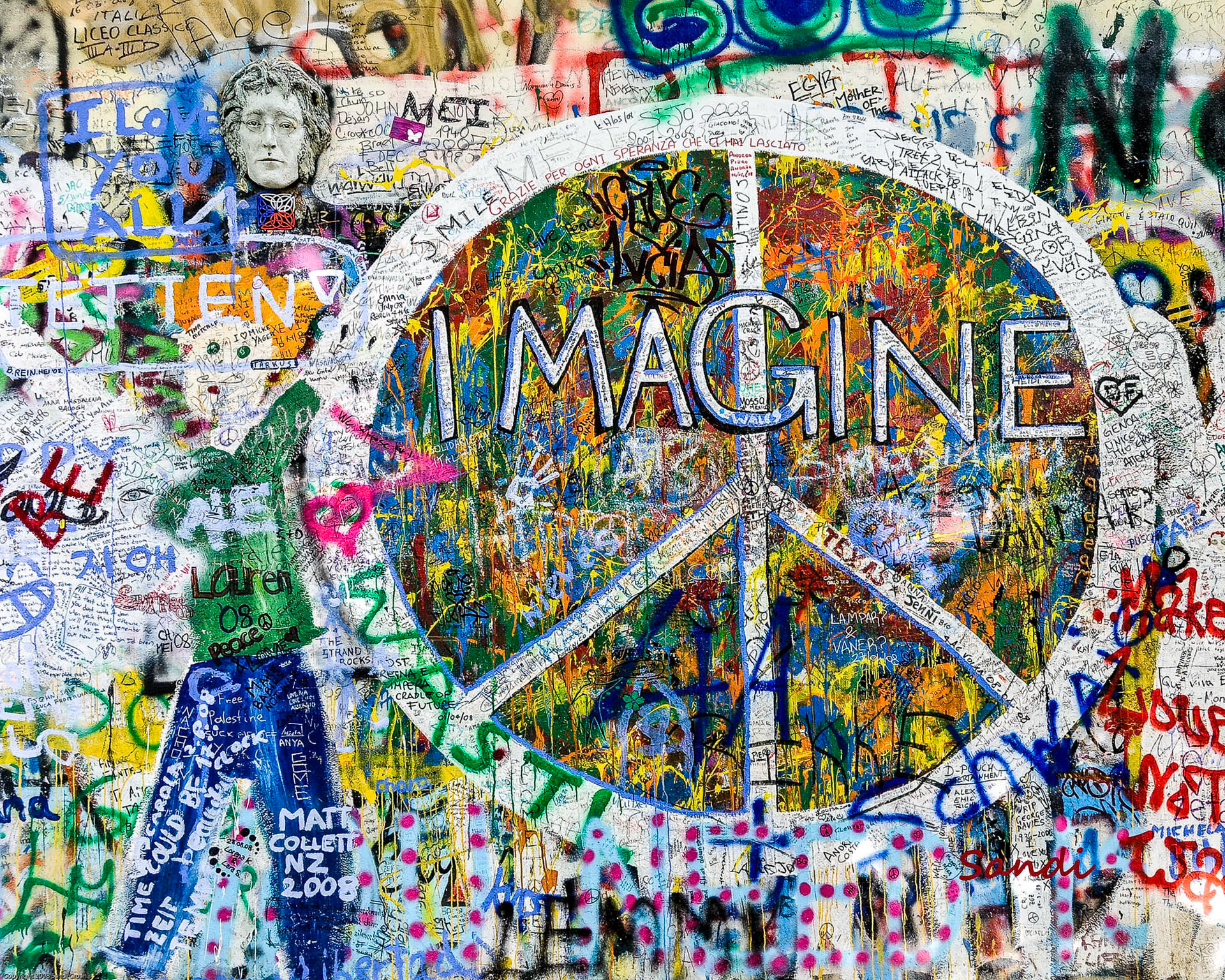 Lennon Peace Wall 2008 - Imagine
