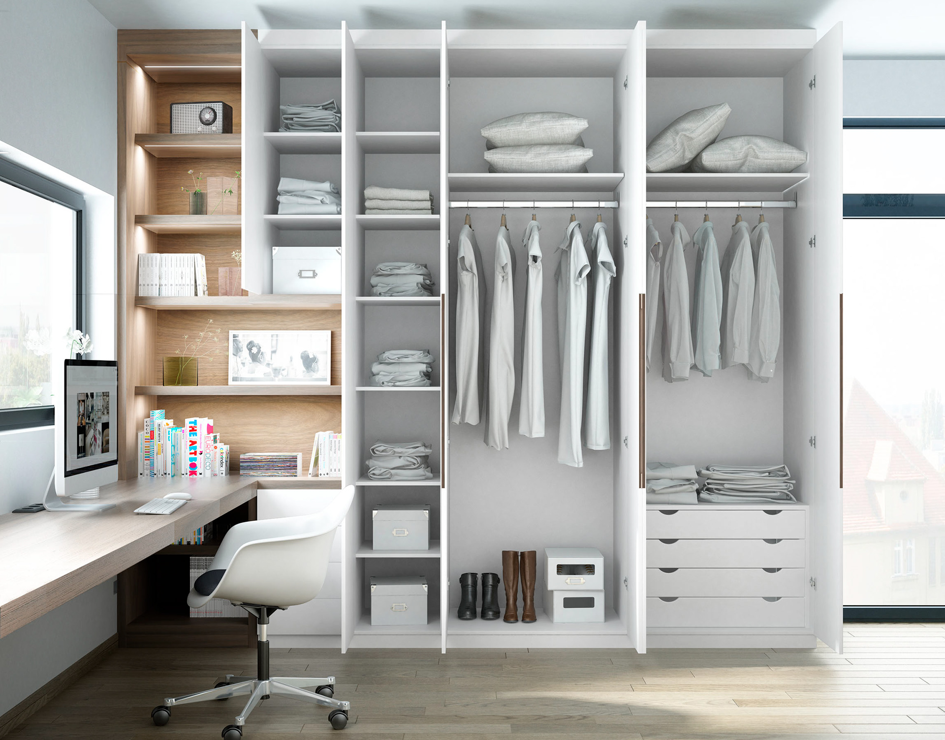 Étagéres et armoires à double fonction