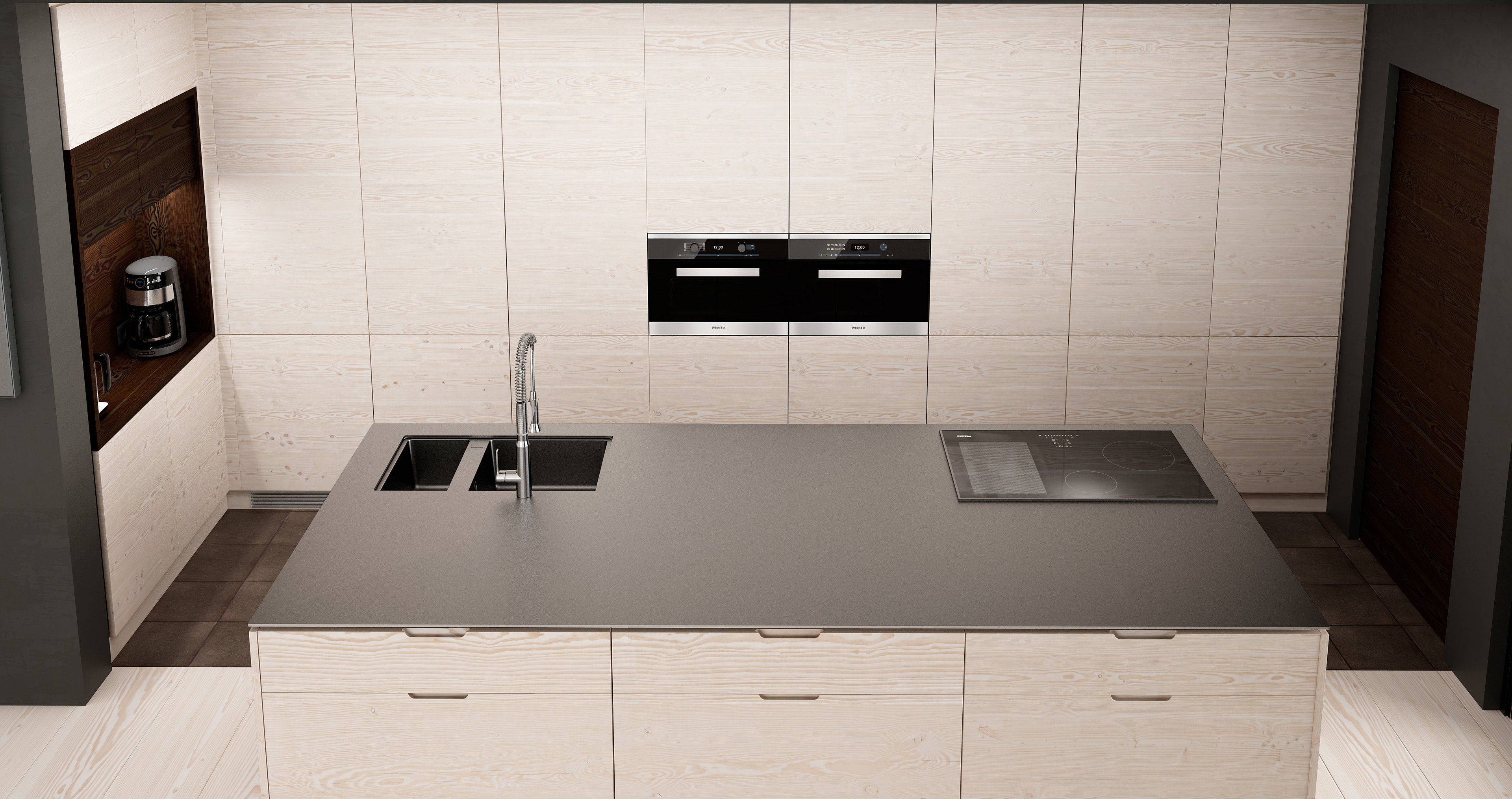 Cuisine fabriquée en Douglas Fir/Inox