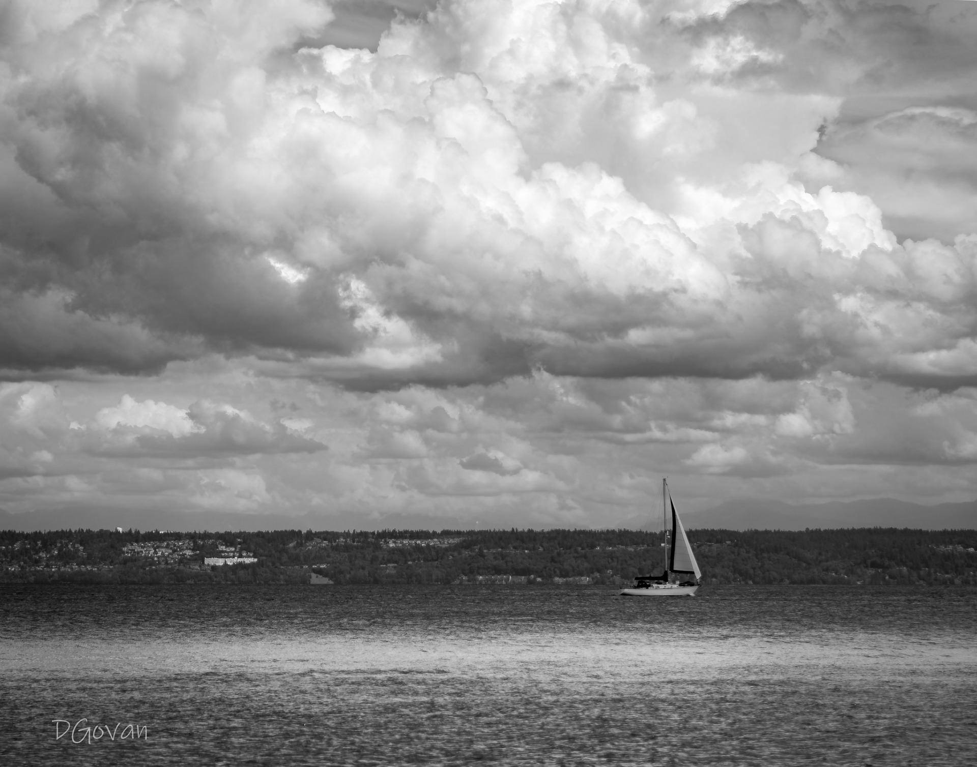 Clouds and Sailboat