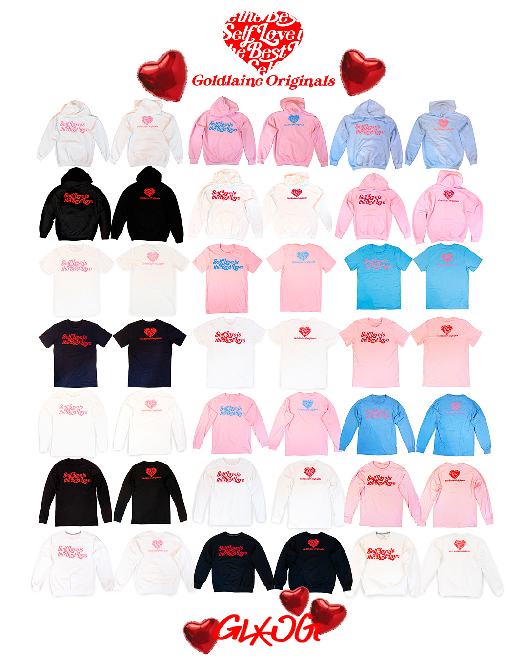 GLXOG Self Love is the Best Love Release Mastersheet (T-shirts, Sweatshirts, Hoodies)
