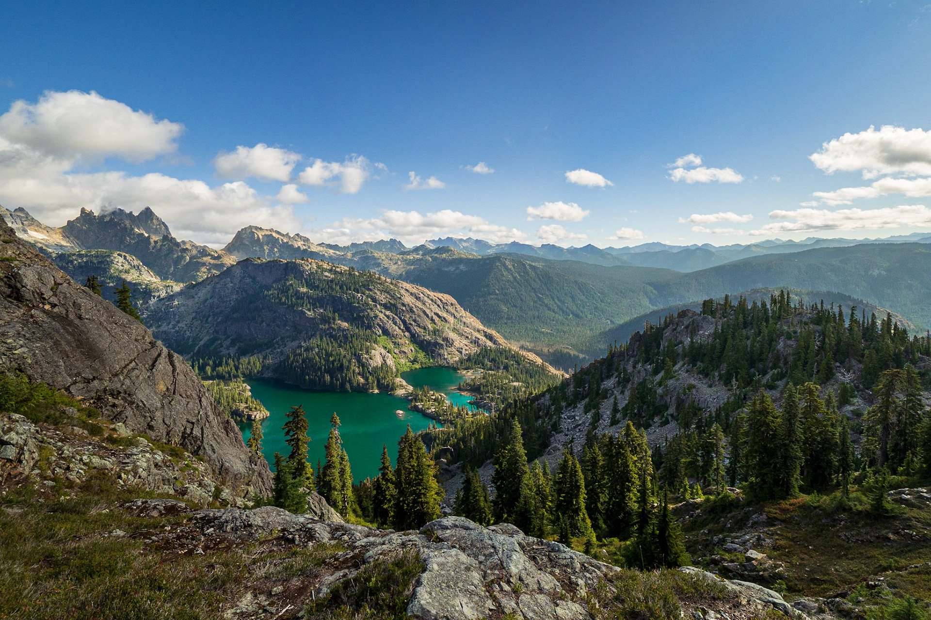 Spectacle Lake, PCT Section J, near Chickamin Mountain.